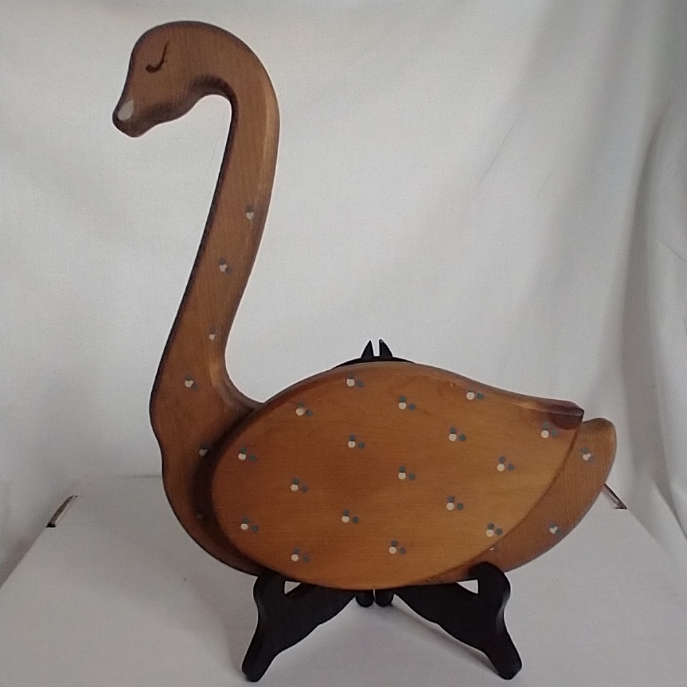 Vintage home interiors wooden swan